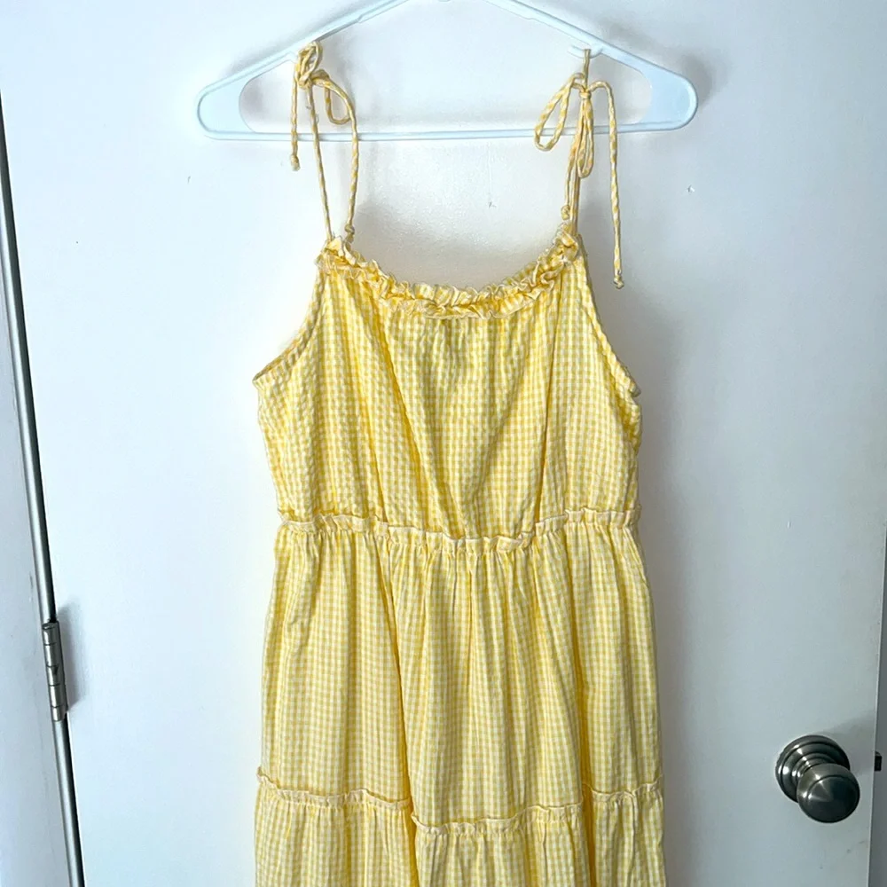 Jessica Simpson ruffled Yellow Gingham Dress - Picture 2 of 6